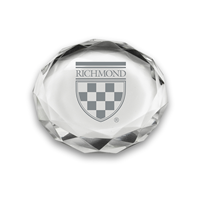 Campus Crystal Optic Crystal Faceted Paperweight
