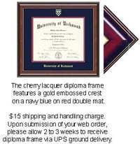 Diploma Frame Cherry Lacquer With Crest