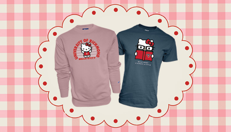 Pink Gingham surrounds our new Hello kitty Clothing items