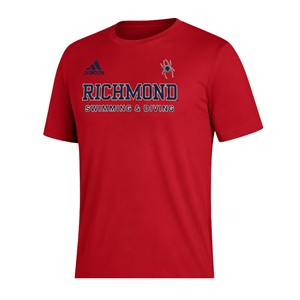 Adidas Sport Tee Swimming & Diving in Navy -  red