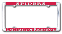 Chrome License Plate Frame with Spiders University of Richmond