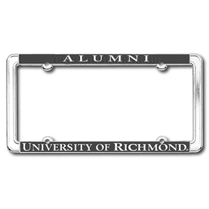 Chrome License Plate Frame with Alumni University of Richmond - main view