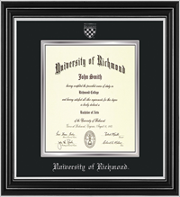 For Law Satin Silver wit Silver Leaf Diploma Frame