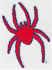 Mascot 4 1/2 Inch Outside Decal in Red with Navy Outline