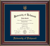 For Undergrad/MBA Cherry Lacquer with Seal Diploma Frame