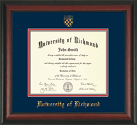 For Undergrad/MBA Rosewood with Official Seal Diploma Frame