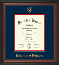 For Law Rosewood with Seal and Double Mat Diploma Frame