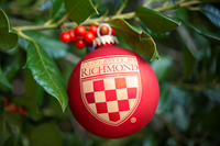 R F S J Ornament with University of Richmond Crest Red