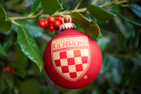 R F S J Ornament with University of Richmond Shield Red