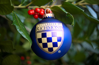 R F S J Ornament with University of Richmond Shield Navy