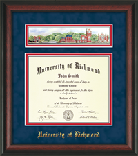 For Undergrad/MBA Rosewood with 3D Collage Art Diploma Frame