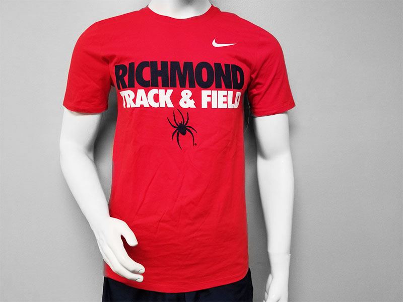 track red nike shirt