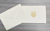 NOTECARD CREST (BLANK on the inside)  GOLD CREST