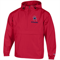 Champion 1/4 Zip Packable with Mascot Richmond in Red