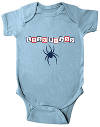 TRT Infant Onesie Itsy Bitsy Spider in Blue