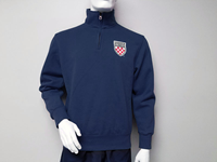 Blue 84 1/4 Zip with Crest on Chest