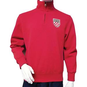 Blue 84 1/4 Zip with Shield on Chest -  red