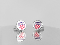 Crest Cufflinks with White Background
