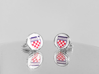 Shield Cufflinks with White Background