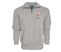 Blue 84 1/4 Zip with Crest Law in Grey