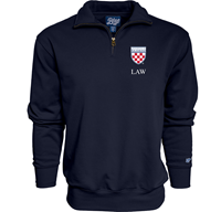 Blue 84 1/4 Zip with Crest Law in Navy