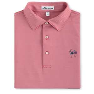 Peter Millar Stiped Polo -  redwhite