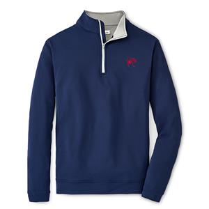 Peter Millar 1/4 Zip with Mascot UR in Navy
