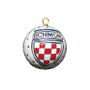 Kitty Keller Boatwright Bell Tower and Sheild Ornament in White