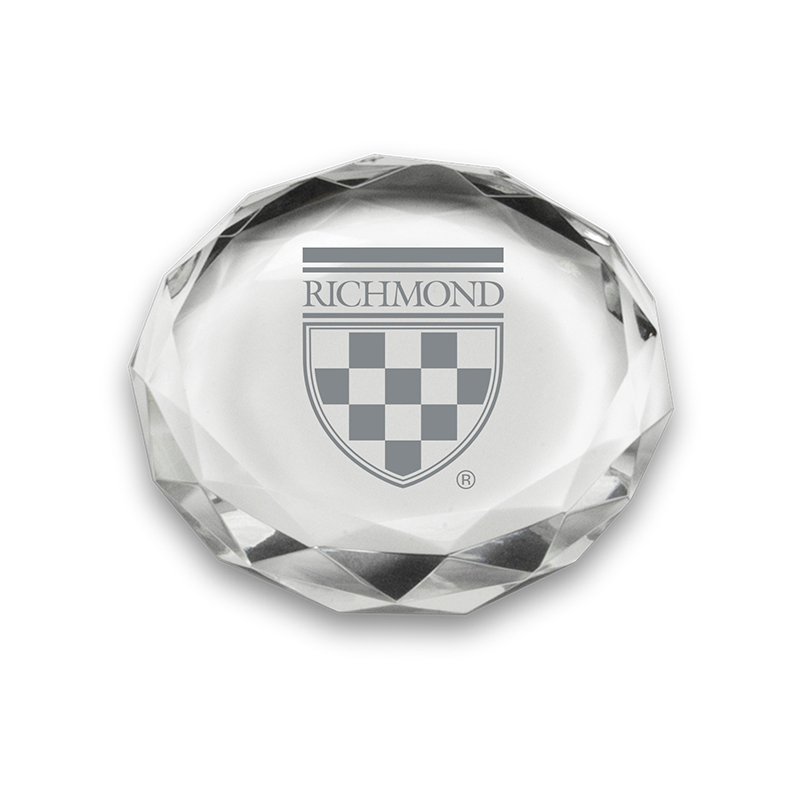 Campus Crystal Optic Crystal Faceted Paperweight