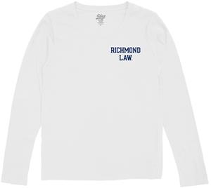 Blue 84 Ladies Long Sleeve Richmond Law on Left Chest in White