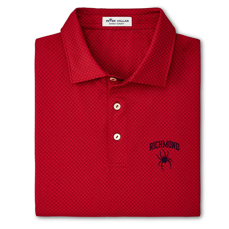 Peter Millar Crown Sport Polo with Richmond Mascot in Red