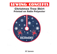 Christmas Tree Skirt Printed on Satin Polyester