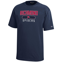 Champion Youth Tee with Richmond Mascot Spiders in Navy