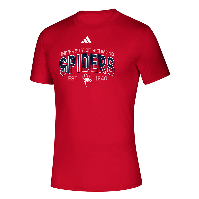 Adidas Athletic Tee University of Richmond Spiders EST Mascot 1840 in Red (SKU 114711721058)