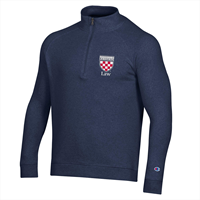 Champion 1/4 Zip with University of Richmond Crest Law on Left Chest Navy