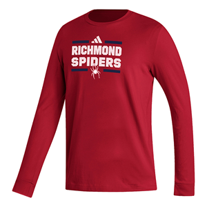 Adidas Long-Sleeve Athletic Tee -  red
