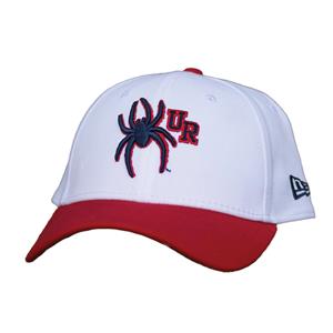 Image of New Era Fitted Cap with Mascot UR in White and Red