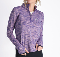 Zero Restriction Ladies 1/4 Zip with Mascot UR in Purple