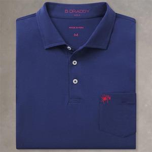 B. Draddy Sport Polo with Mascot UR on Pocket in Navy - main view