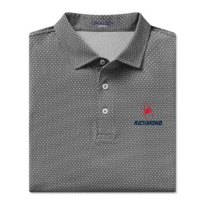 B. Draddy Sport Polka Dot Polo -  charcoal