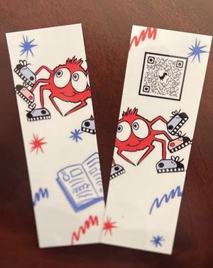 Along Came the Spiders Double Sided Laminated Bookmark