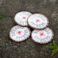 Legacy Set of Four Wood Coasters with Richmond Mascot Spiders
