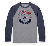 League Long Sleeve Tee with Richmond est Mascot 1840 Spiders