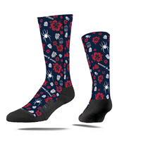 Strideline Athletic Sock Tropical Red and Blue