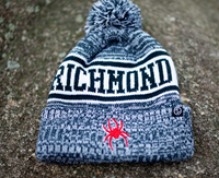 Zephyr Colorado Collection B&W Knit Cap with Pom and Red Mascot