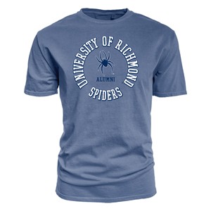Blue 84 Costal Tee with University of Richmond Mascot Alumni Spiders in Blue - main view