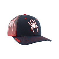 Image of Zephyr Structured Trucker with Mascot in Black and Red