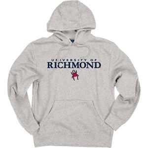 Blue 84 Hoodie with University of Richmond Mascot Embroidered in Grey