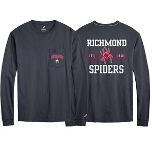 League Contrast Long-Sleeve Pocket Tee -  navy