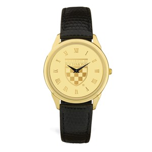 Jardine Men's Gold Watch with a Black Leather Strap - main view